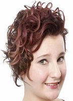 fryzury  krótkie włosy kręcone loki, loczki  uczesanie dla kobiet  z numerem  87